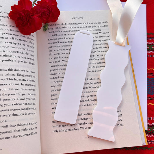 Personalized Acrylic Blank Bookmarks - Wavy and Regular Shapes in Various Colors